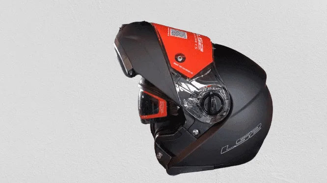 LS2 FF386 MATT BLACK FLIPUP HELMET