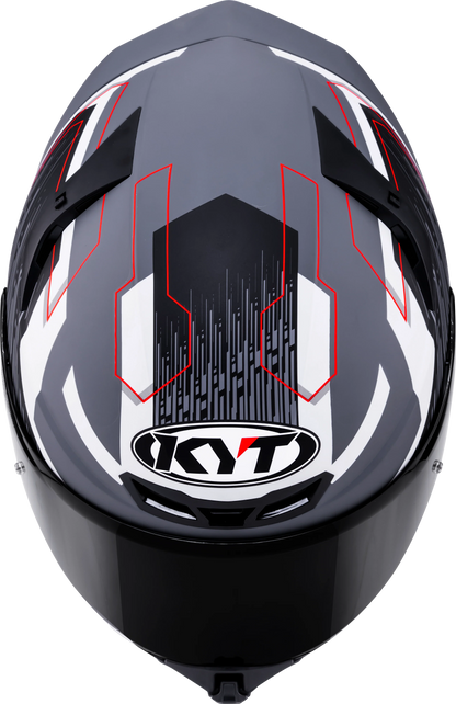KYT TT Revo Speeding Matt GRL Grey Red Helmet