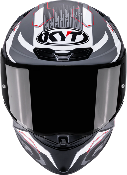 KYT TT Revo Speeding Matt GRL Grey Red Helmet