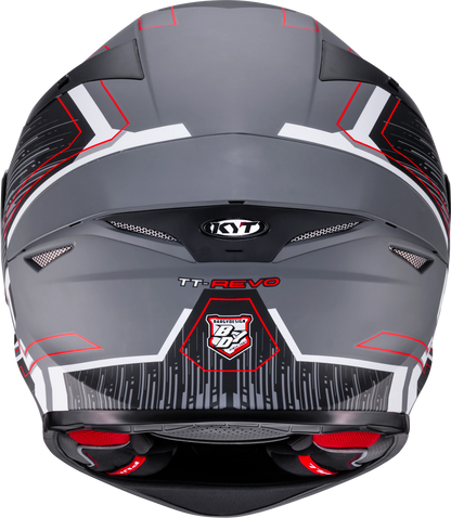 KYT TT Revo Speeding Matt GRL Grey Red Helmet
