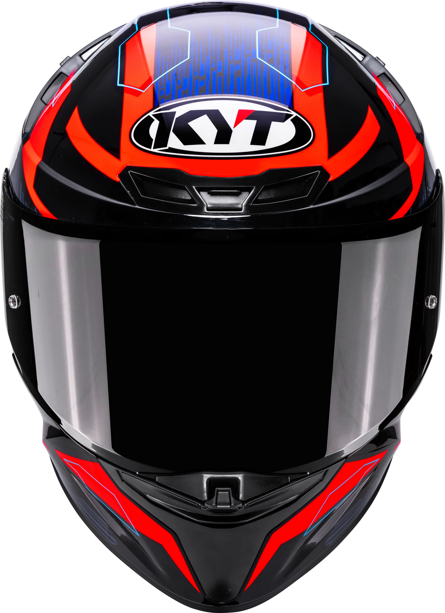 KYT TT Revo Speeding Gloss Black Red Blue Helmet