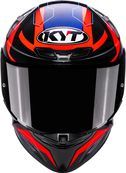 KYT TT Revo Speeding Gloss Black Red Blue Helmet