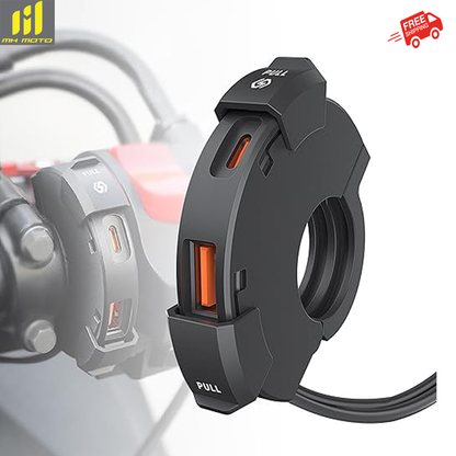 Aqua motorcycle Handlebar 30w USB plus C pin CHARGER