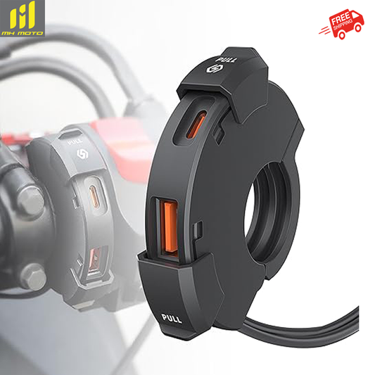 Aqua motorcycle Handlebar 30w USB plus C pin CHARGER