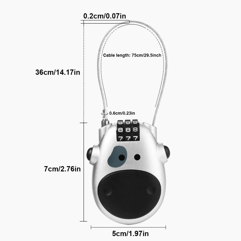 MH Moto Easy lock (Anti-theft Password Wheel Helmet Coded Lock ) - AH Helmets