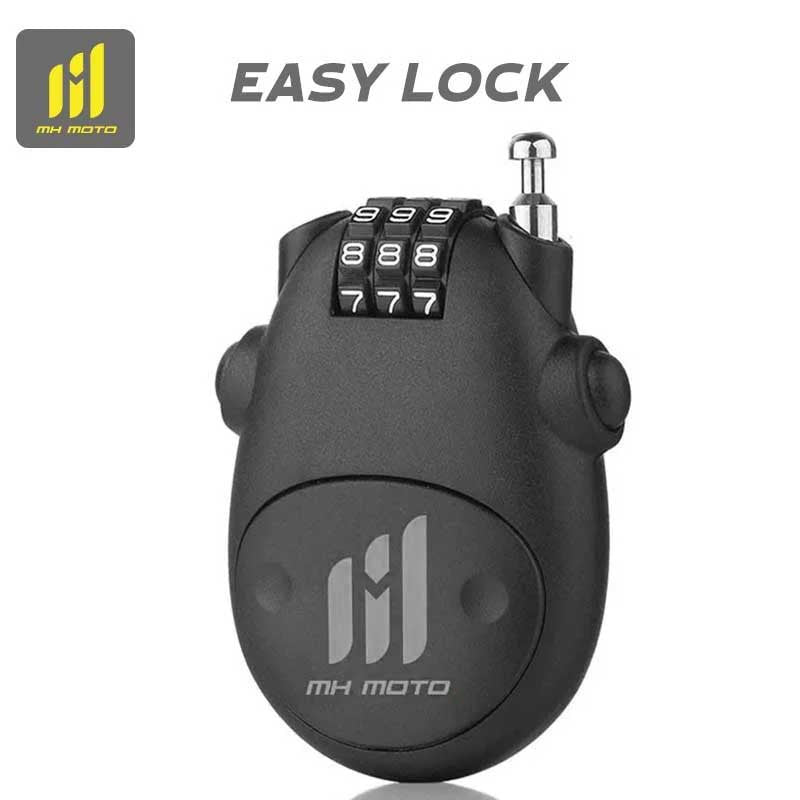MH Moto Easy lock (Anti-theft Password Wheel Helmet Coded Lock ) - AH Helmets