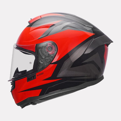 MT Hummer Stark Gloss Grey Red Helmet - AH Helmets