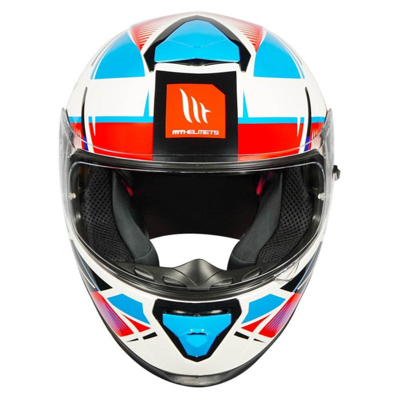 MT Thunder3 Pro Synthex Gloss White & Blue Helmet