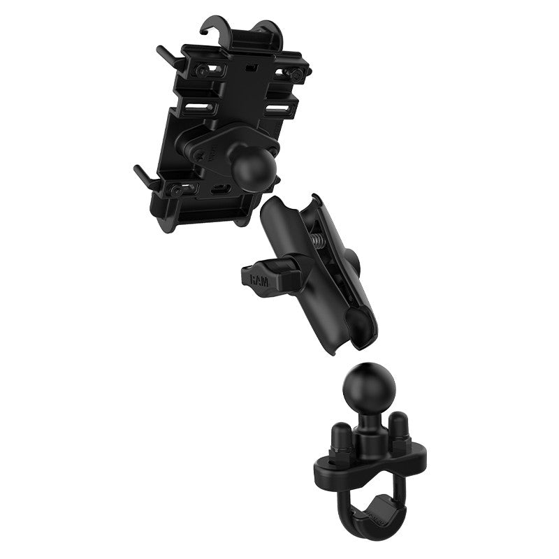 RAM® Quick-Grip™ Phone Mount with Handlebar U-Bolt Base - AH Helmets