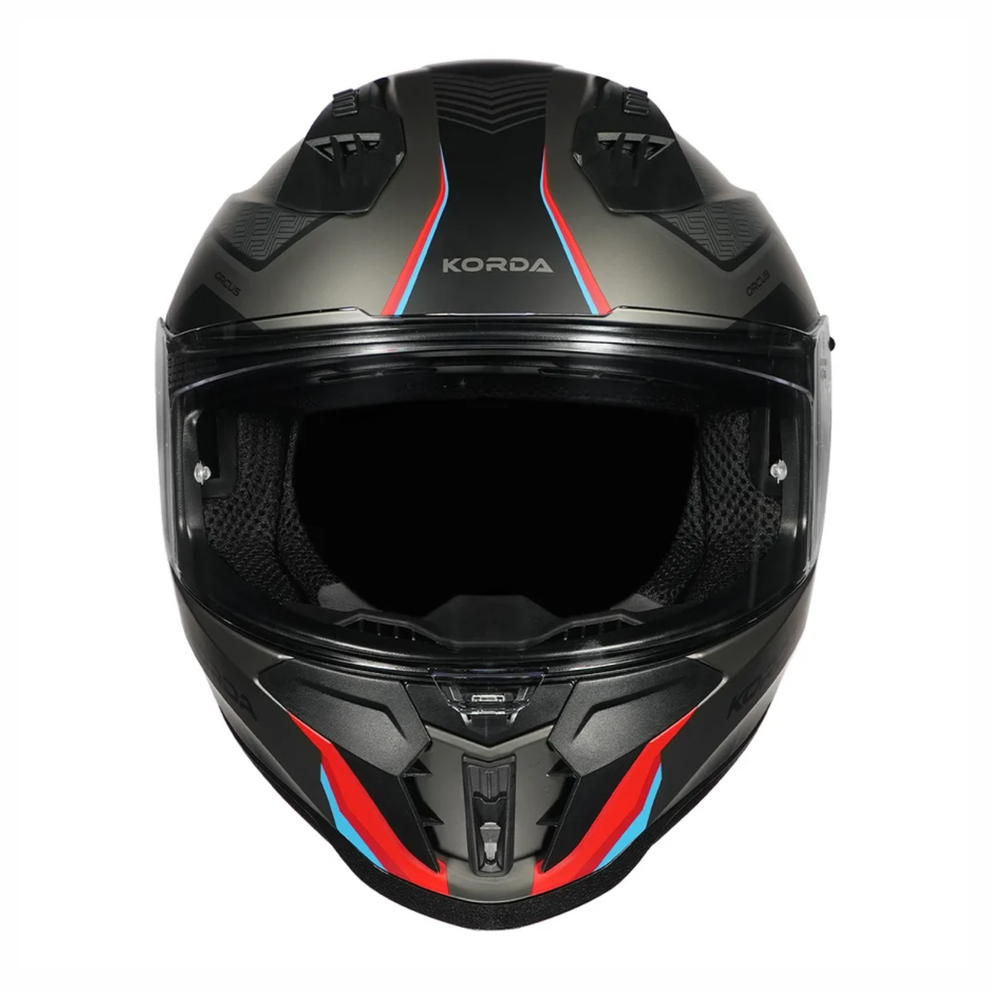 KORDA EVO ORCUS HELMET- MATT GREY  BLUE RED
