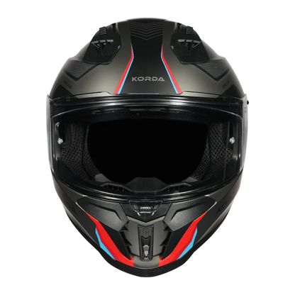 KORDA EVO ORCUS HELMET- MATT GREY  BLUE RED