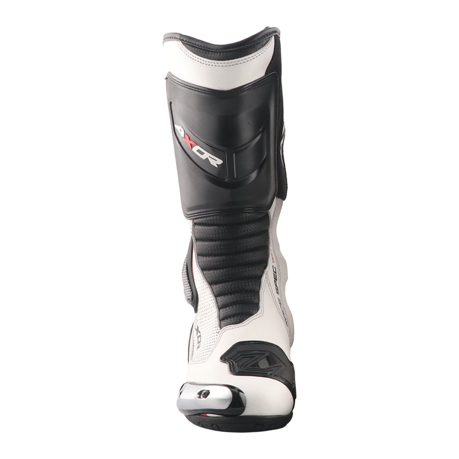 AXOR RACER TEC BLACK WHITE RED RIDING BOOTS