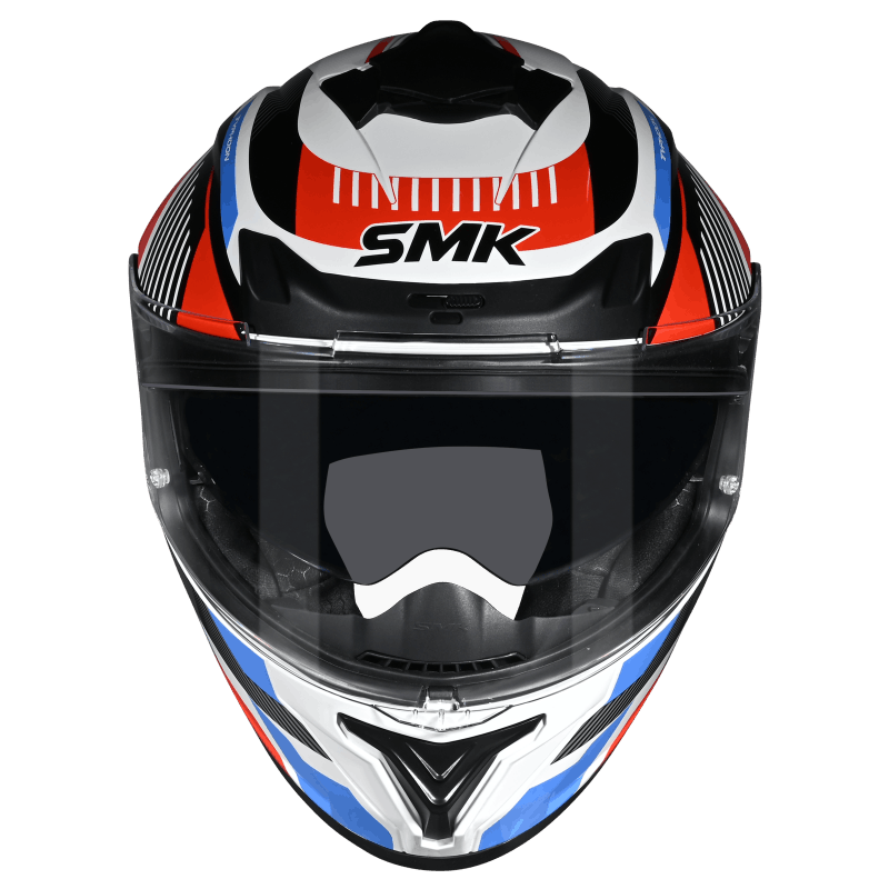 Smk Typhoon Sparko Gloss Orange White Blue Helmet- 06-GL 651