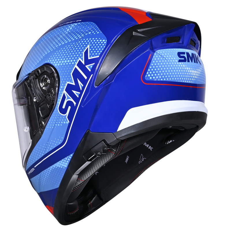 Smk Typhoon Tourer Gloss Grey Blue White Helmet -06 -GL651