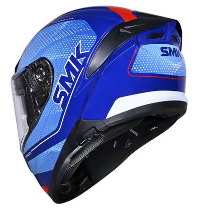 Smk Typhoon Tourer Gloss Grey Blue White Helmet -06 -GL651