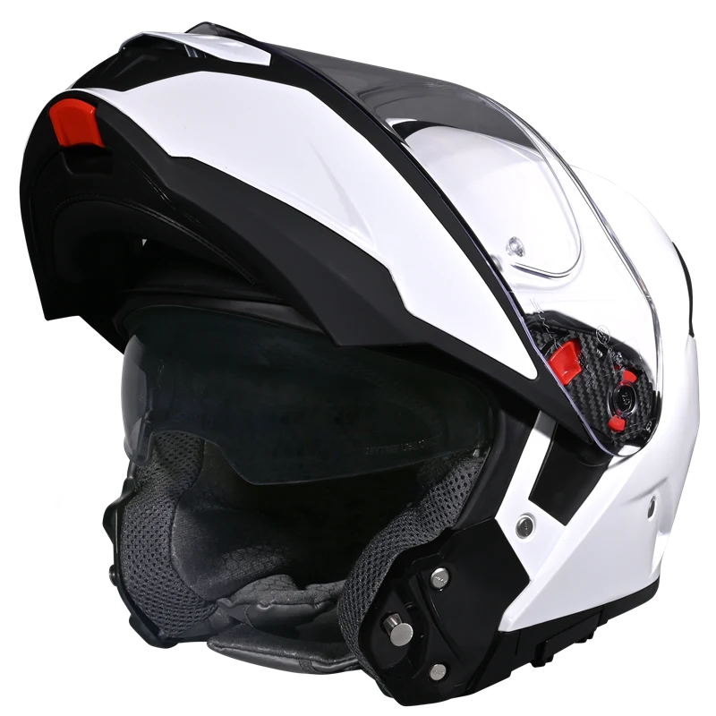 SMK Gullwing Gloss White Unicolor Helmet(GL100)ECE 22-06