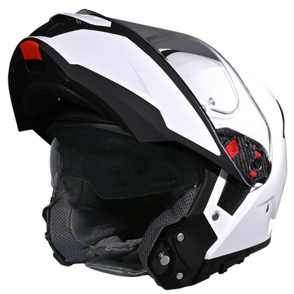SMK Gullwing Gloss White Unicolor Helmet(GL100)ECE 22-06