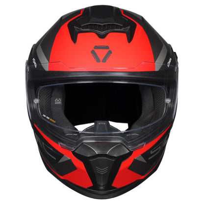 KORDA SONIC GP ROADLION MATT BLACK RED W/P HELMET (Dual visor)