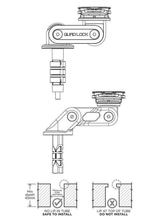 Quad Lock®
Motorcycle - Fork Mount Pro - Quadlock®
QLM-FSM-PRO