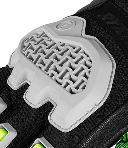 Rynox  Gravel Dualsports  Black HiViz Green Gloves