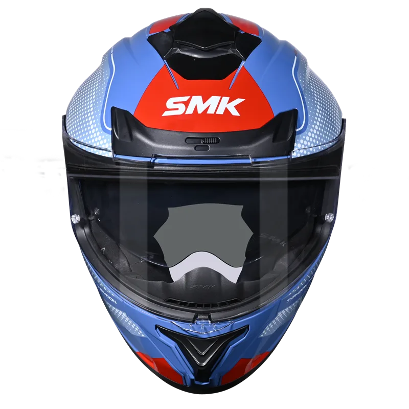 Smk Typhoon Tourer Gloss Grey Blue White Helmet -06 -GL651