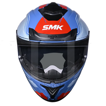Smk Typhoon Tourer Gloss Grey Blue White Helmet -06 -GL651