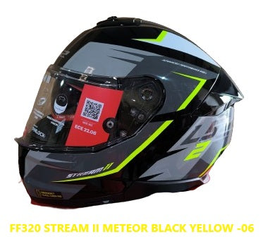 LS2 FF320 STREAM II METEOR GLOSS Black Yellow -06 - AH Helmets