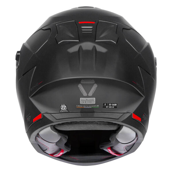 KORDA SONIC GP SOLID MATT BLACK W/P HELMET (Dual visor)