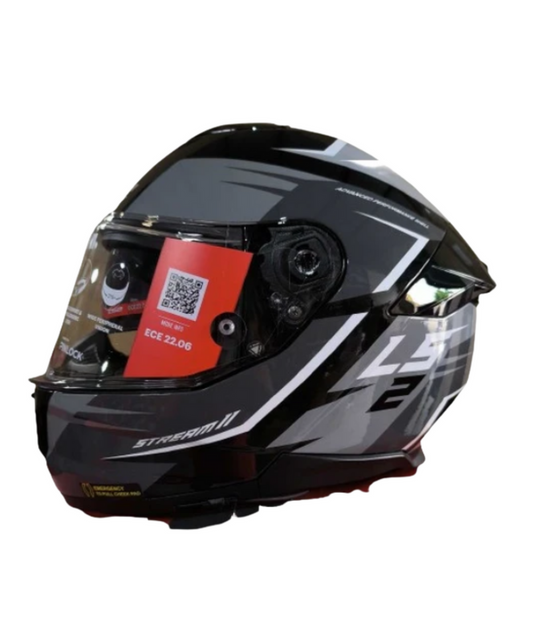 LS2 FF320 STREAM II METEOR GLOSS BLACK GREY-06 - AH Helmets