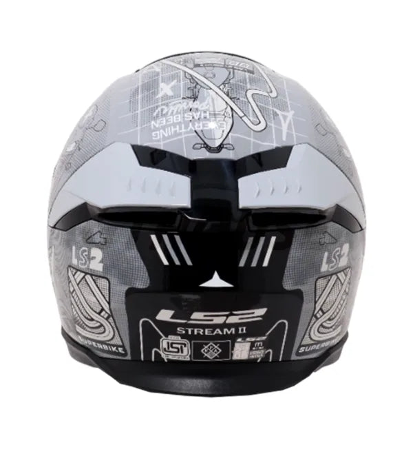 LS2 FF320 STREAM II GP HELMETS -MATT GREY-06