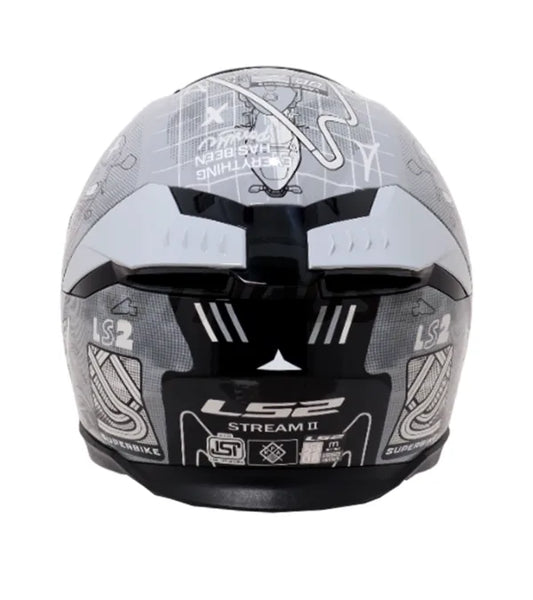 LS2 FF320 STREAM II GP HELMETS -MATT GREY-06