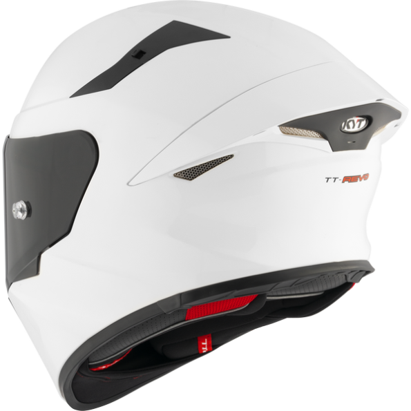 KYT TT Revo Gloss Plain White -06  Helmet