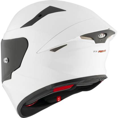 KYT TT Revo Gloss Plain White -06  Helmet