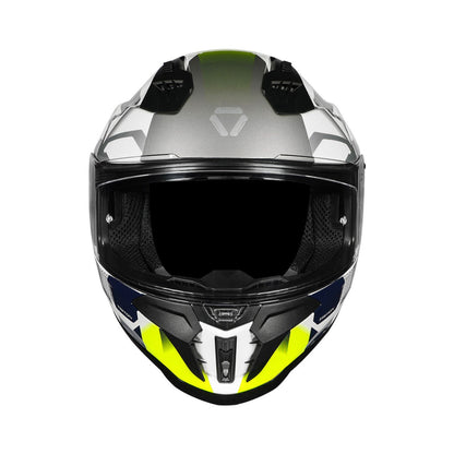 KORDA EVO TRITON HELMETS- GLOSS WHITE BLUE FL GREEN