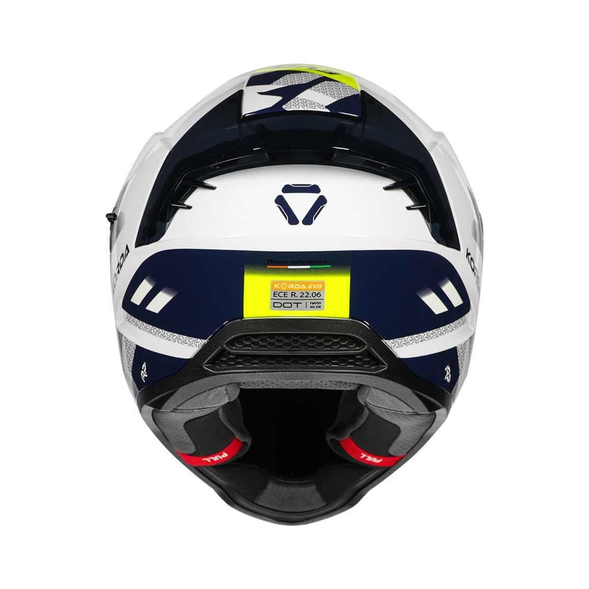 KORDA EVO TRITON HELMETS- GLOSS WHITE BLUE FL GREEN
