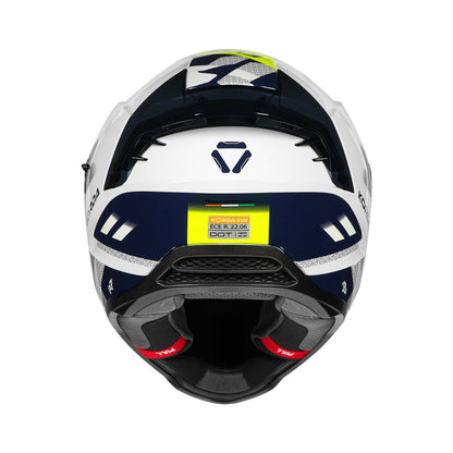 KORDA EVO TRITON HELMETS- GLOSS WHITE BLUE FL GREEN