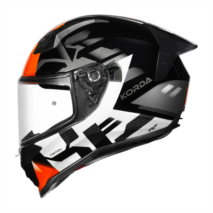KORDA EVO TRITON HELMETS- GLOSS BLACK WHITE ORANGE