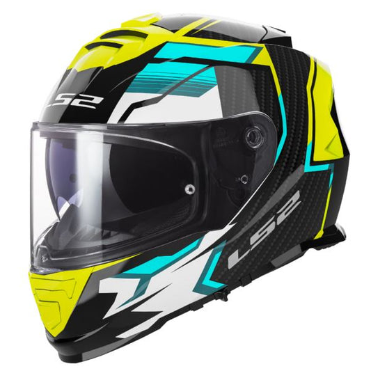 LS2 FF800 STORM II TRACKER HIVIZ YELLOW HELMET-06(D-RING)