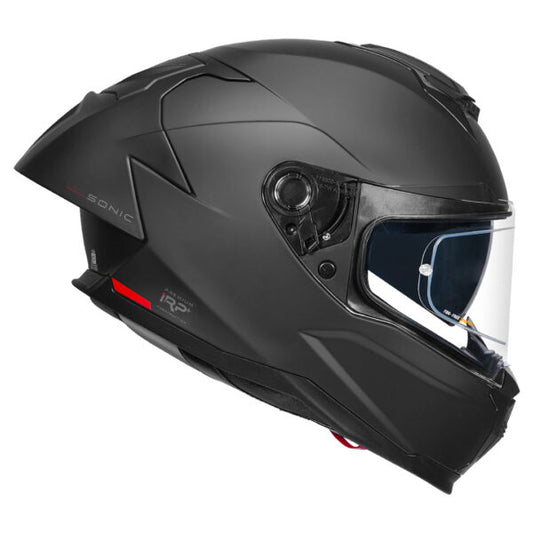 KORDA SONIC GP SOLID MATT BLACK W/P HELMET (Dual visor)