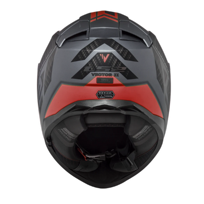 LS2 FF811 Vector II Splitter Matt Titanium Red Helmets - AH Helmets