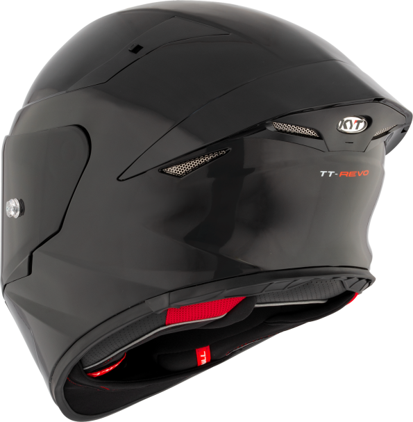KYT TT Revo Gloss Plain Black -06  Helmet