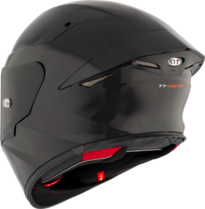KYT TT Revo Gloss Plain Black -06  Helmet