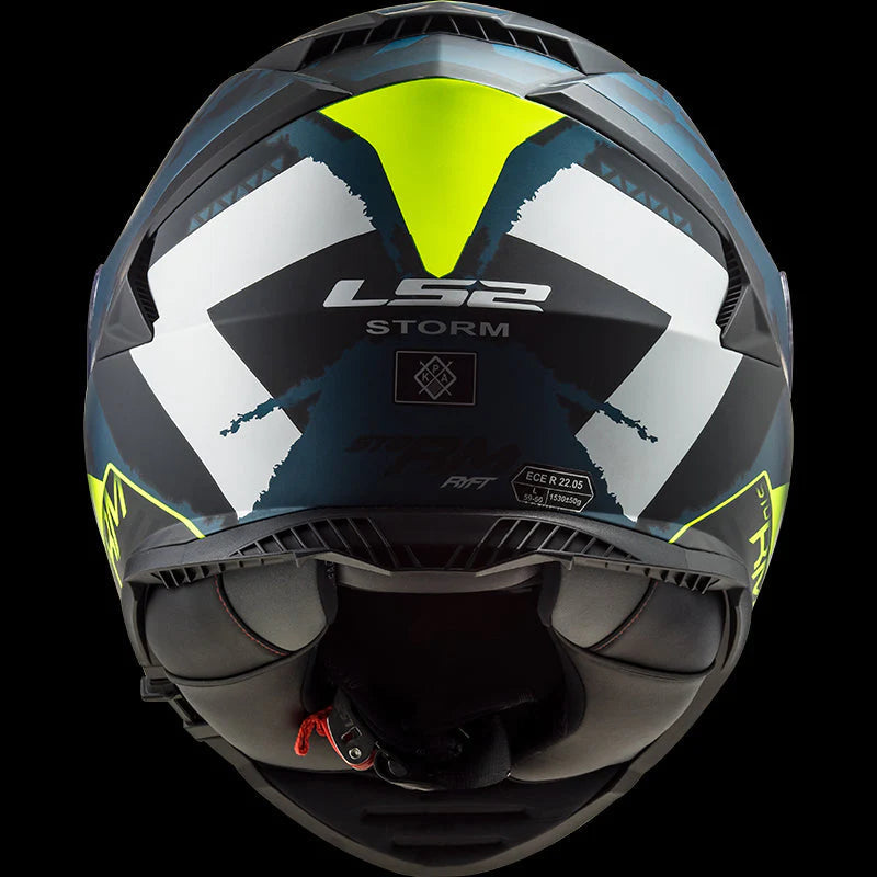 LS2 FF800 Storm II Sprinter Gloss Black Silver Cobalt Helmet-06(D-RING)