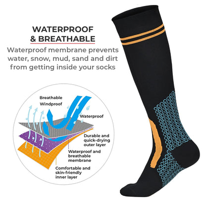 RANDY SUN – WATERPROOF SOCKS KNEE HIGH -X216 (ORANGE/BLACK)