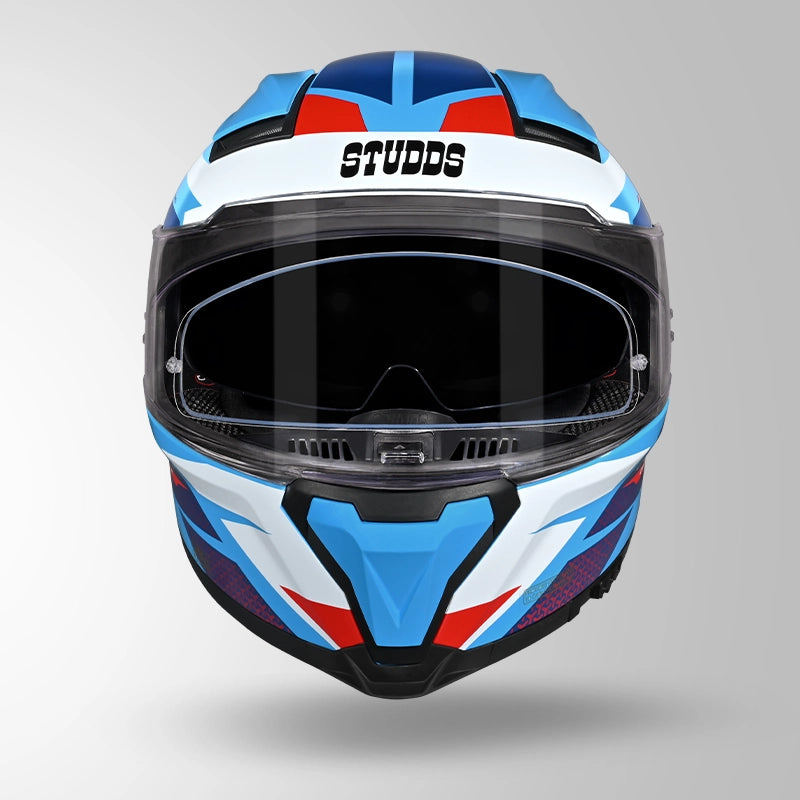 Studds Helios Circuit D2 Blue & Red Helmet