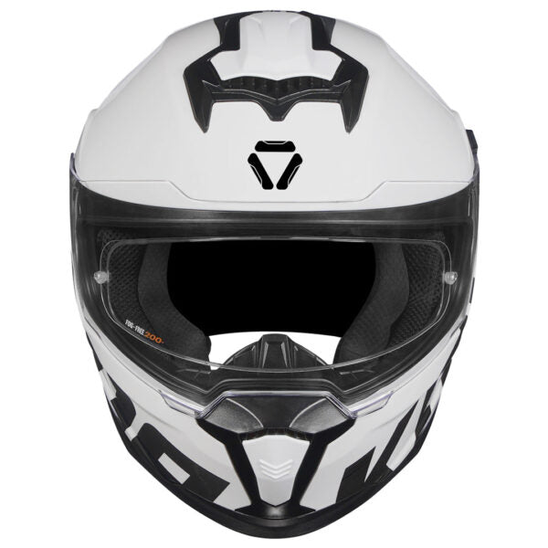 KORDA SONIC GP ZHARK GLOSS BLACK WHITE W/P HELMET (Dual visor)