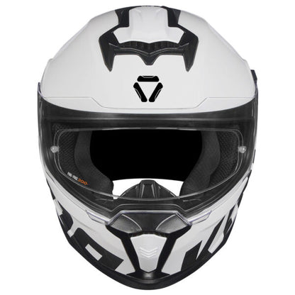 KORDA SONIC GP ZHARK GLOSS BLACK WHITE W/P HELMET (Dual visor)