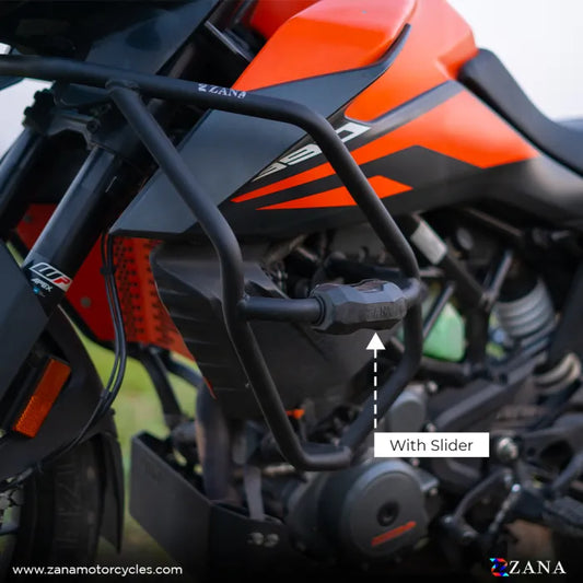 Zana CRASH GUARD WITH SLIDER TEXTURE MATT BLACK KTM 250/390 / 390 X ADV