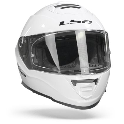 LS2 FF800 STROM II SOLID GLOSS WHITE HELMET-06(D-RING)