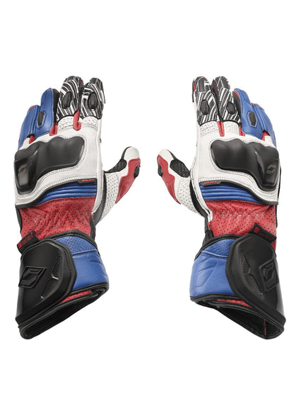 SOLACE FURIOUS CE GLOVES V3 -  WHITE BLUE RED